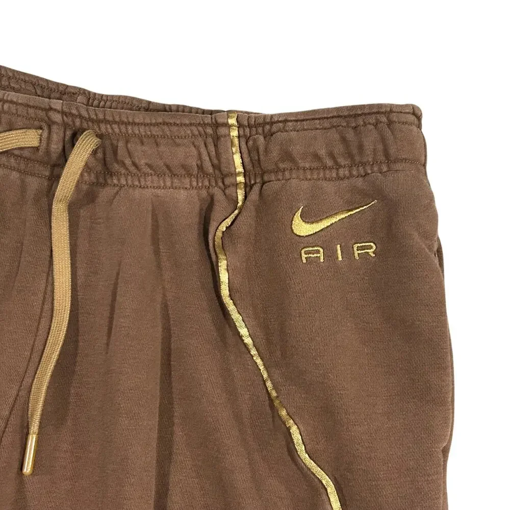 Y2K Nike Air Mid Rise Sweatpants Womens Large Brown Joggers (33x28) Standard Fit